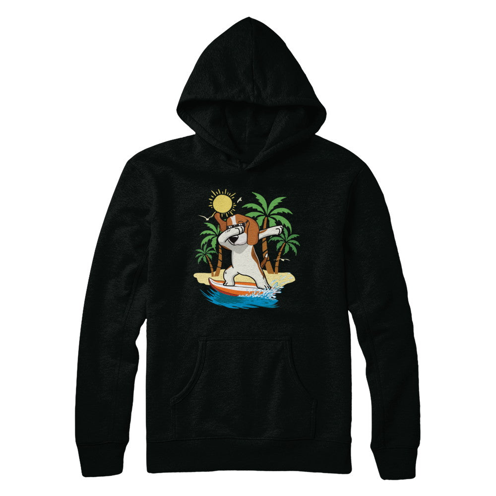 Summer Vacation Dabbing Beagle Surfing Surfboard Gift T-Shirt & Hoodie | Teecentury.com