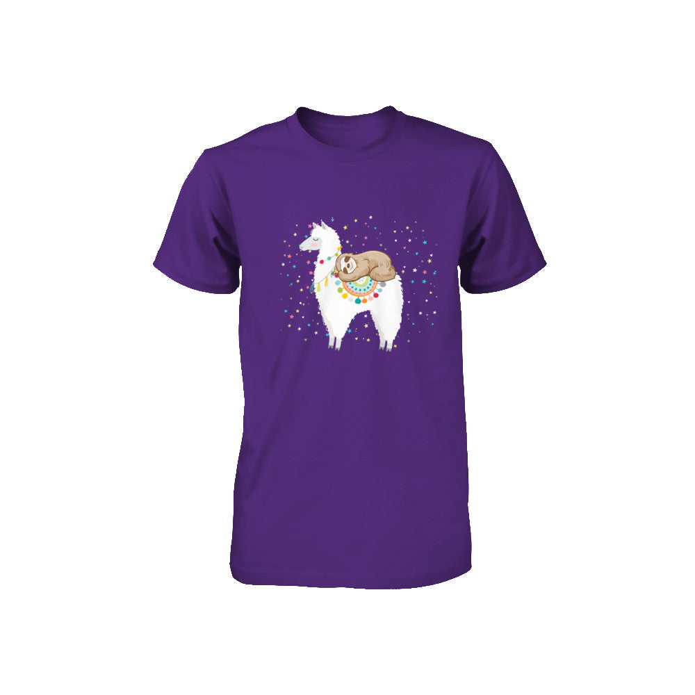 Funny Sloth Riding Llama Lover Youth Youth Shirt | Teecentury.com