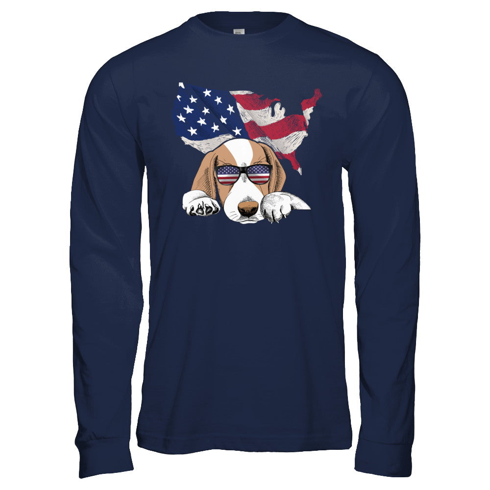 Funny Patriot Beagle Dog 4Th Of July American Flag T-Shirt & Hoodie | Teecentury.com