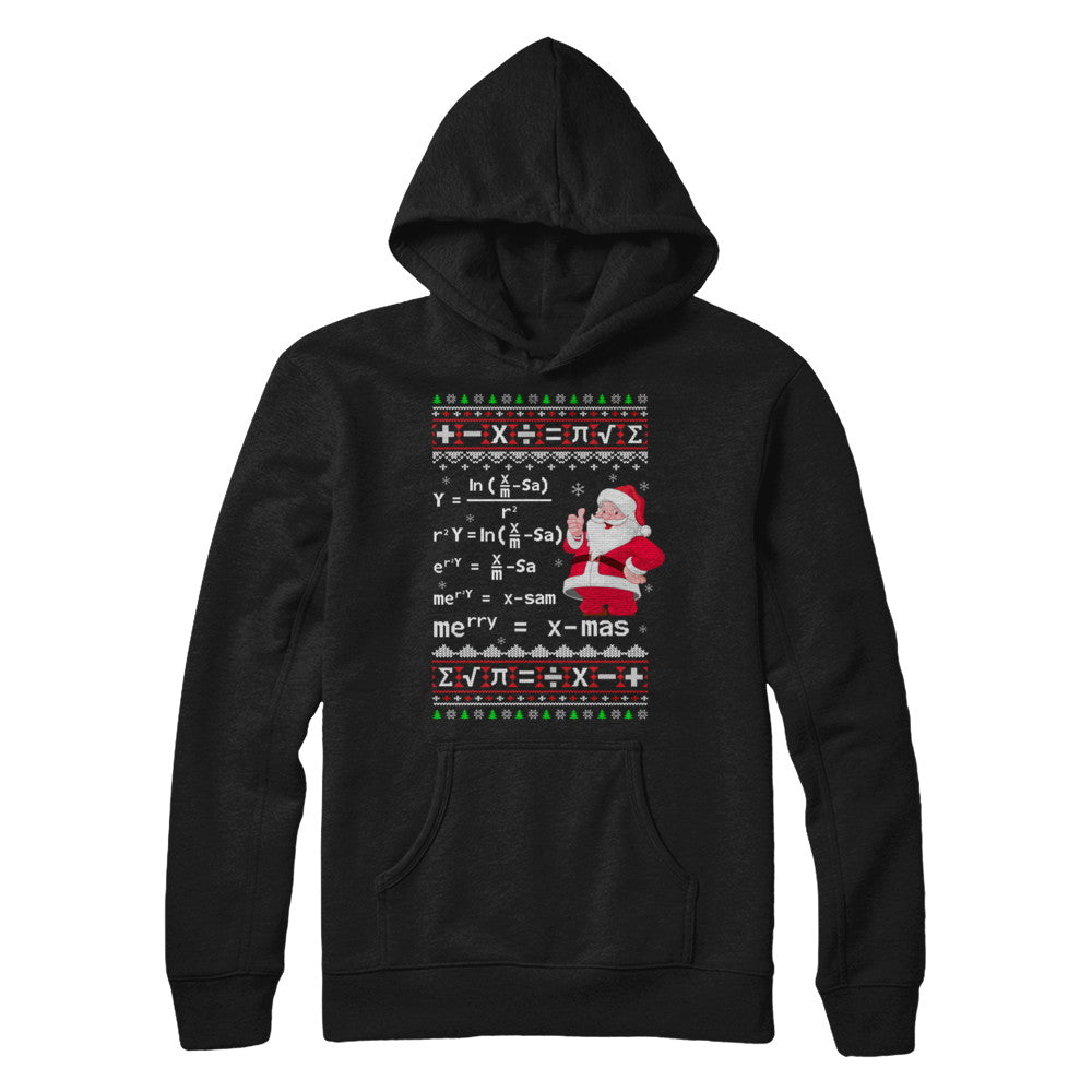 Funny Merry Xmas In Math Ugly Christmas Sweater T-Shirt & Sweatshirt | Teecentury.com