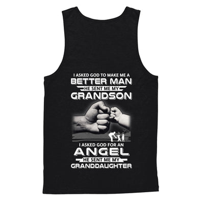 A Best Friend He Sent Me My Grandson & Angel Granddaughter T-Shirt & Hoodie | Teecentury.com