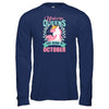 Unicorn Queens Are Born In October Birthday Gift T-Shirt & Tank Top | Teecentury.com