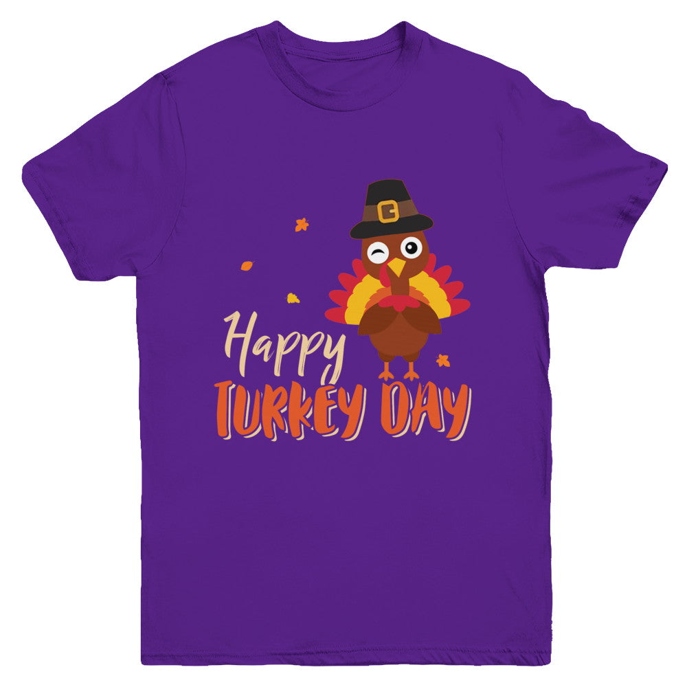 Happy Turkey Day Funny Thanksgiving Gift Youth Youth Shirt | Teecentury.com
