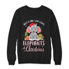 Just A Girl Who Loves Elephants And Christmas T-Shirt & Sweatshirt | Teecentury.com