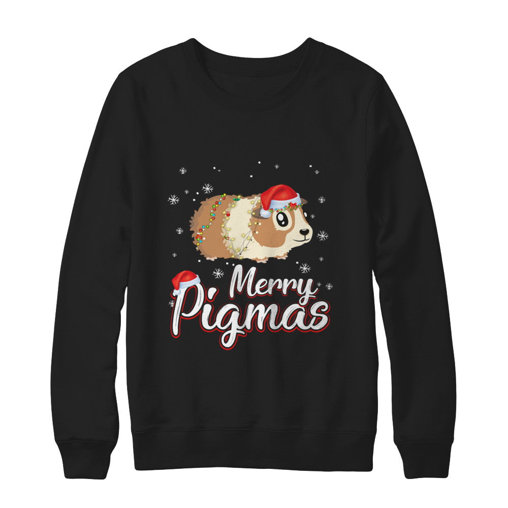 Merry Pigmas Funny Guinea Pig Santa Hat Christmas Gift T-Shirt & Sweatshirt | Teecentury.com