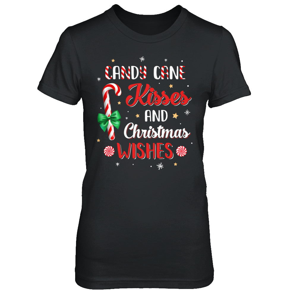 Candy Cane Kisses And Christmas Wishes Gifts T-Shirt & Sweatshirt | Teecentury.com