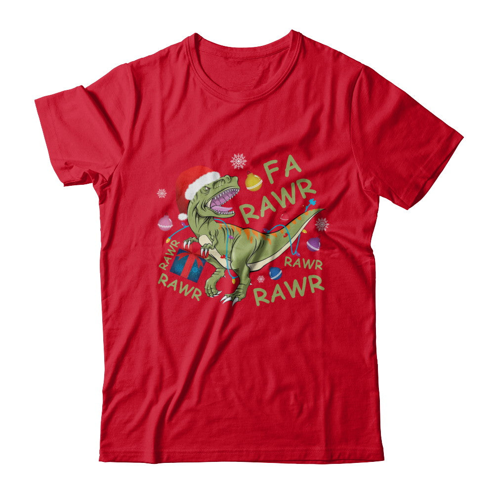 Christmas Funny Dinosaur T-Rex Claus Fa Rawr Rawr T-Shirt & Hoodie | Teecentury.com