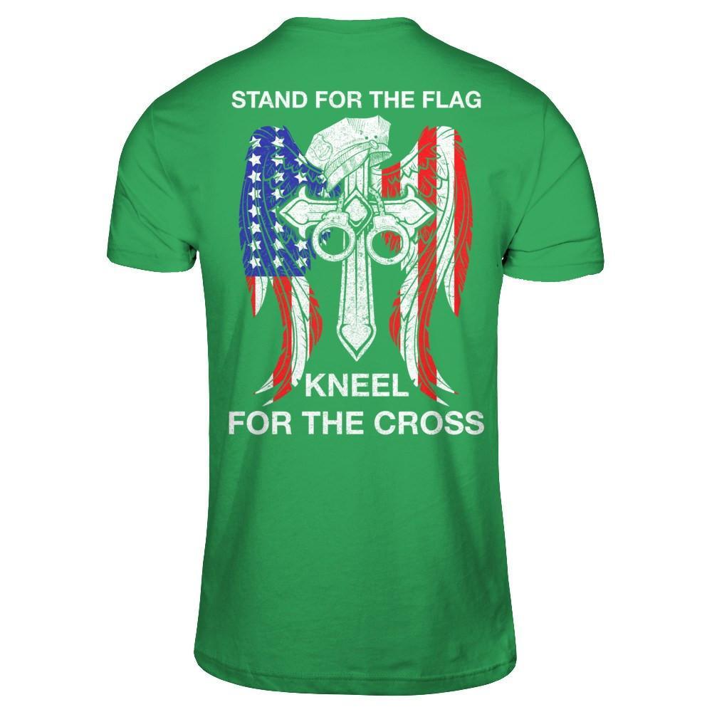 Police Stand For The Flag Kneel For The Cross T-Shirt & Hoodie | Teecentury.com