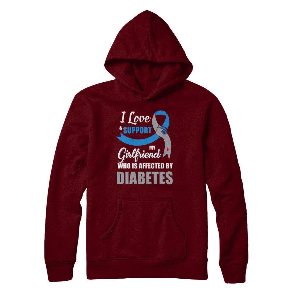 Diabetes Awareness Support Blue Grey Girlfriend Boyfriend T-Shirt & Hoodie | Teecentury.com