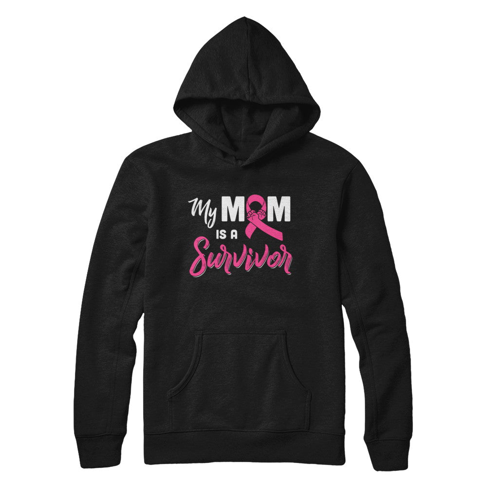 My Mom Is A Survivor Breast Cancer Son Daughter T-Shirt & Hoodie | Teecentury.com
