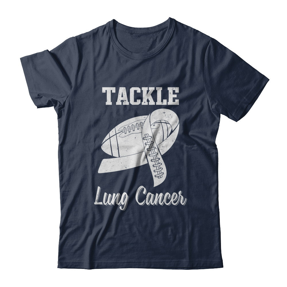 Football Survivor Tackle Clear Lung Cancer Awareness T-Shirt & Hoodie | Teecentury.com
