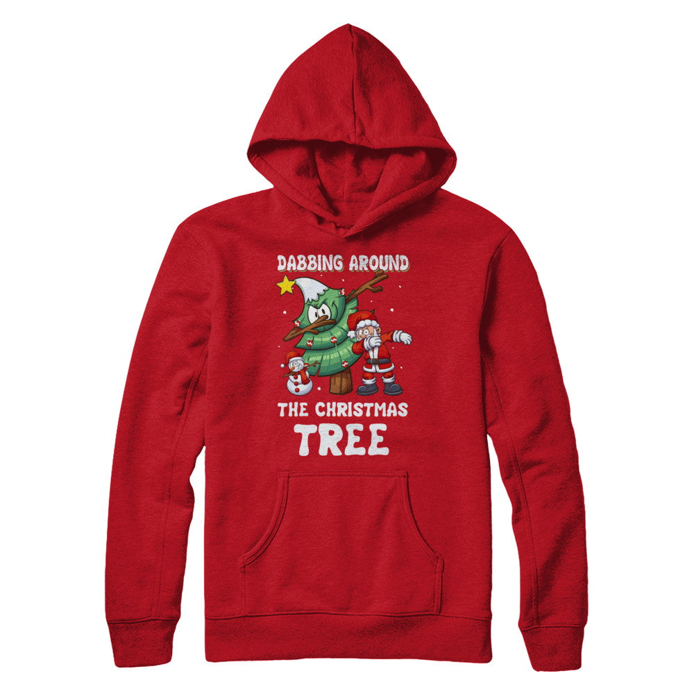 Dabbing Santa Around Christmas Tree T-Shirt & Sweatshirt | Teecentury.com