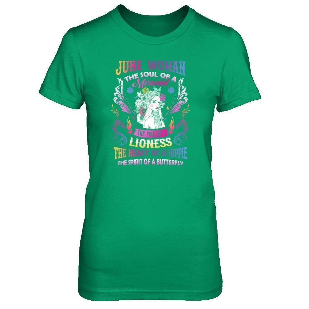 June Woman The Soul Of A Mermaid Birthday T-Shirt & Tank Top | Teecentury.com