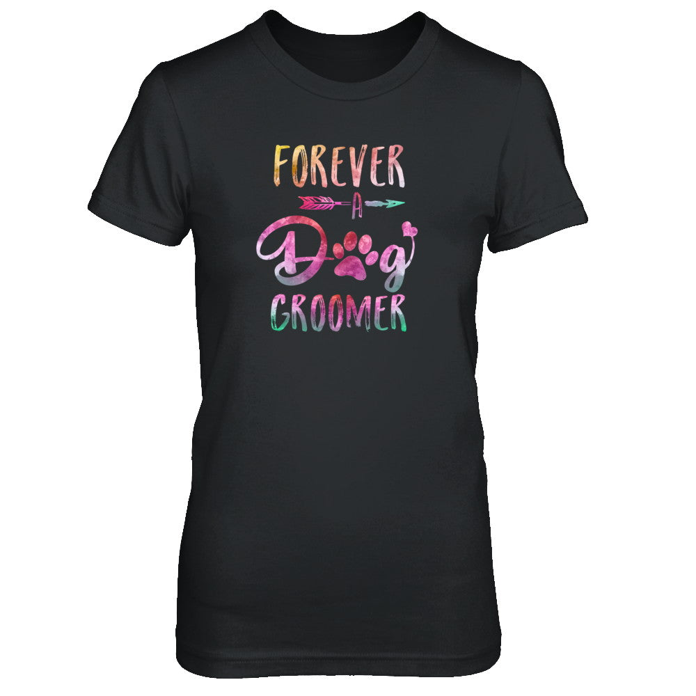Dog Paw Hairstylist Forever A Dog Groomer For Women T-Shirt & Tank Top | Teecentury.com