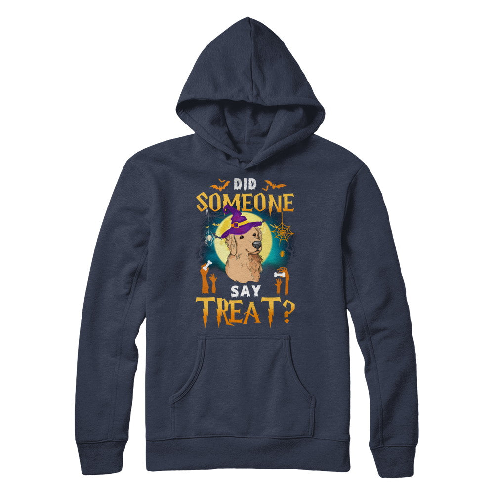 Did Someone Say Treat Golden Retriever Halloween Costume T-Shirt & Hoodie | Teecentury.com