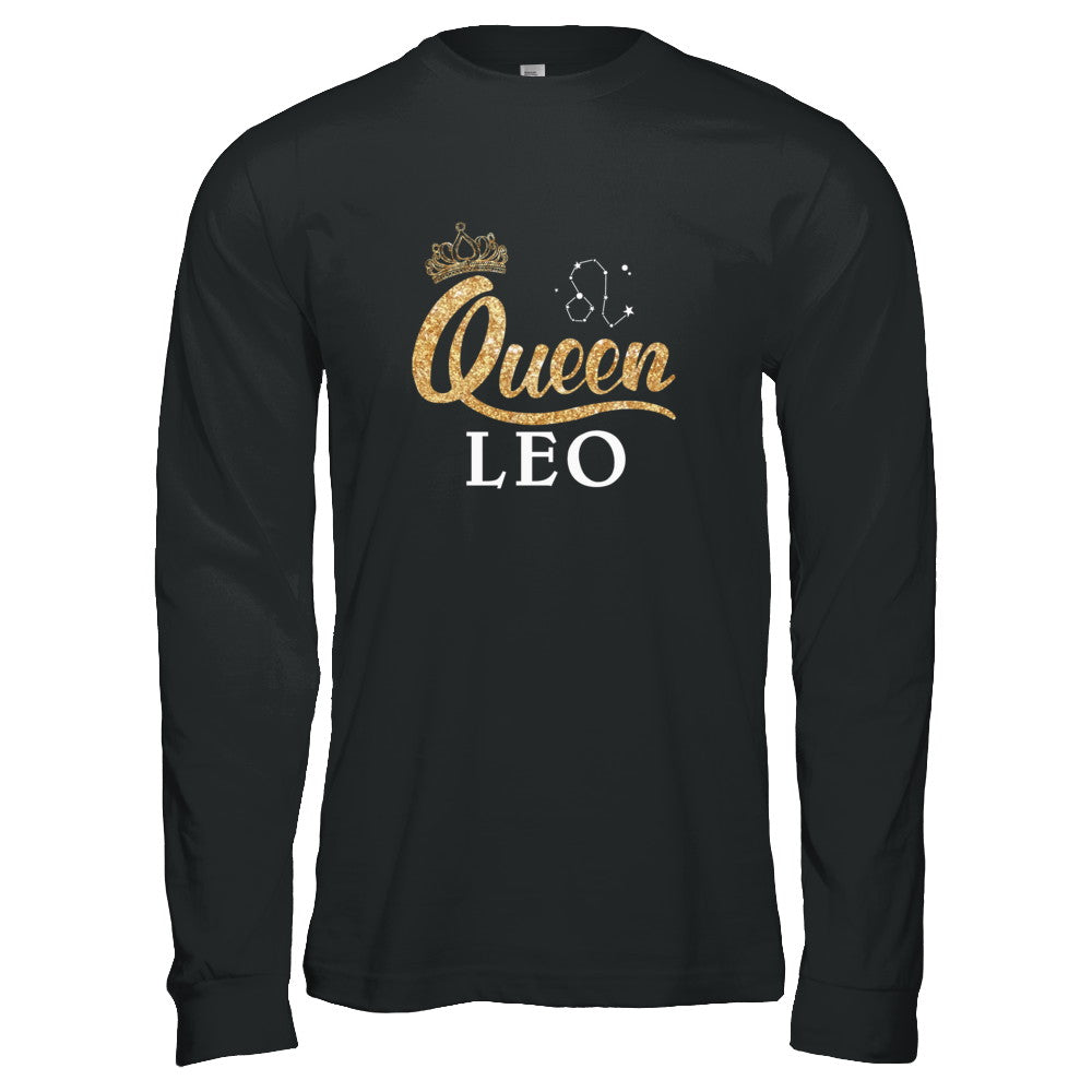 Queen Leo Zodiac July August Birthday Gift T-Shirt & Tank Top | Teecentury.com