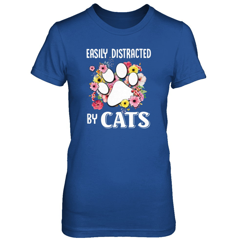 Easily Distracted By Cats T-Shirt & Tank Top | Teecentury.com