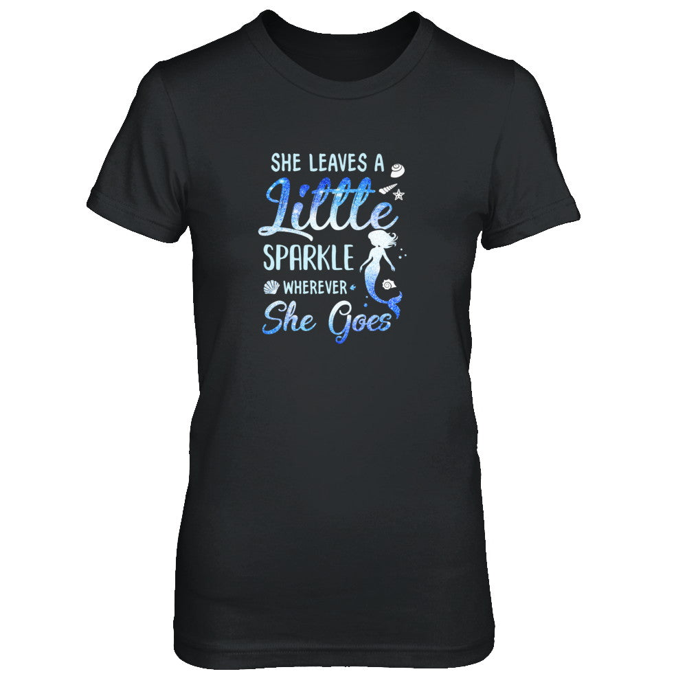 She Leaves A Little Sparkle Wherever She Goes Mermaid T-Shirt & Tank Top | Teecentury.com