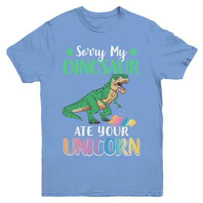 Sorry My Dinosaur Ate Your Unicorn T-Rex Youth Youth Shirt | Teecentury.com