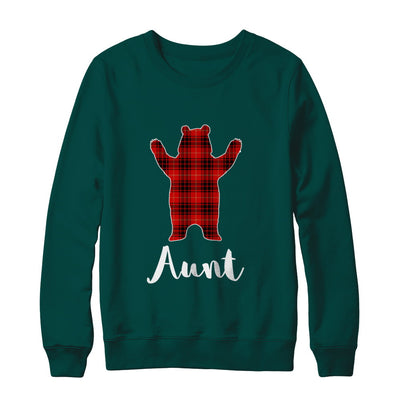 Red Aunt Bear Buffalo Plaid Family Christmas Pajamas T-Shirt & Sweatshirt | Teecentury.com