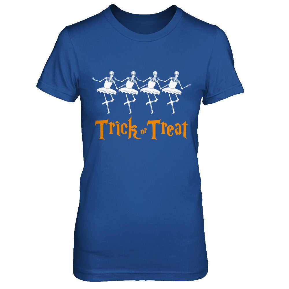 Trick Or Treat Ballet Skeleton Happy Halloween T-Shirt & Hoodie | Teecentury.com