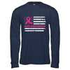 Pink Ribbon Breast Cancer Awareness US Flag T-Shirt & Hoodie | Teecentury.com