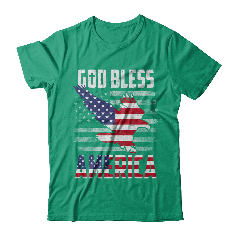 Patriotic God Bless America Flag Eagle 4Th Of July T-Shirt & Hoodie | Teecentury.com