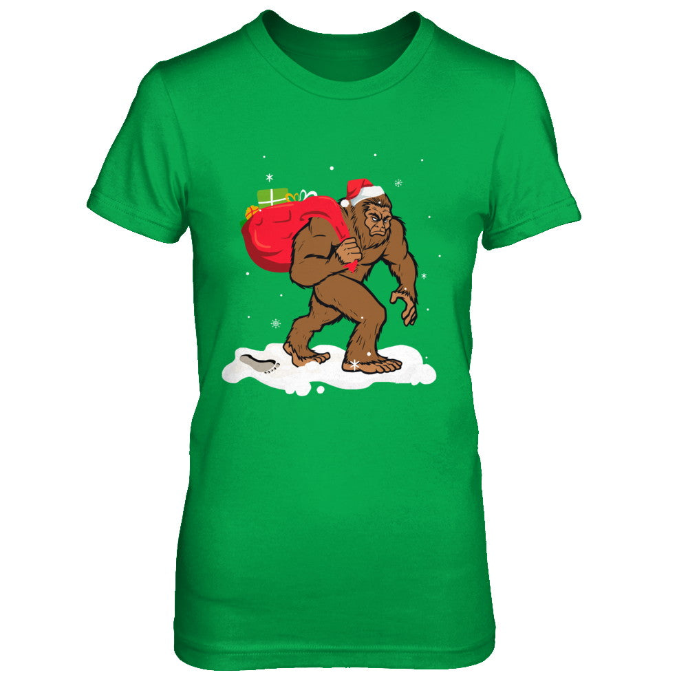 Bigfoot Santa Christmas Boys Men Sasquatch Xmas Gift T-Shirt & Sweatshirt | Teecentury.com