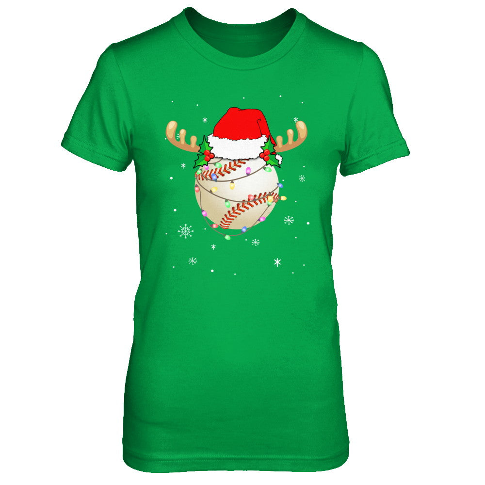 Santa Hat Baseball Reindeer Christmas Gifts T-Shirt & Sweatshirt | Teecentury.com