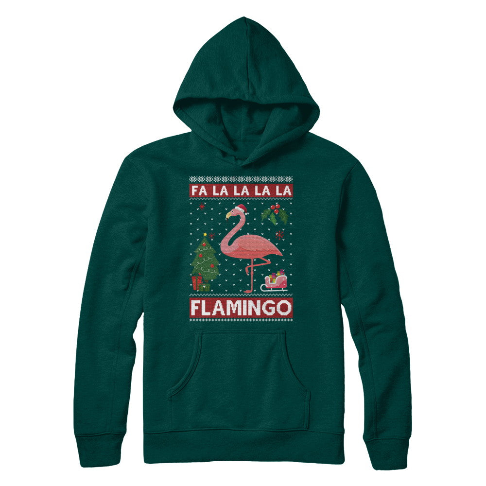 Cute Pink Flamingo Santa Hat Merry Christmas Sweater T-Shirt & Sweatshirt | Teecentury.com