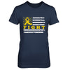 Fight Gold Yellow Ribbon US Flag Childhood Cancer Awareness T-Shirt & Hoodie | Teecentury.com