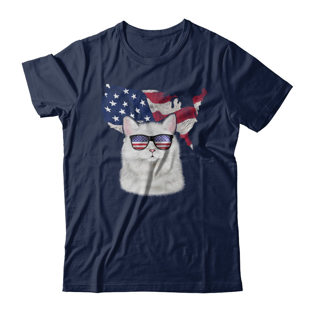 Funny Patriot Cat 4Th Of July American Flag T-Shirt & Hoodie | Teecentury.com
