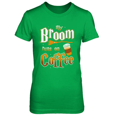 My Broom Runs On Coffee Halloween Witch Costume T-Shirt & Hoodie | Teecentury.com