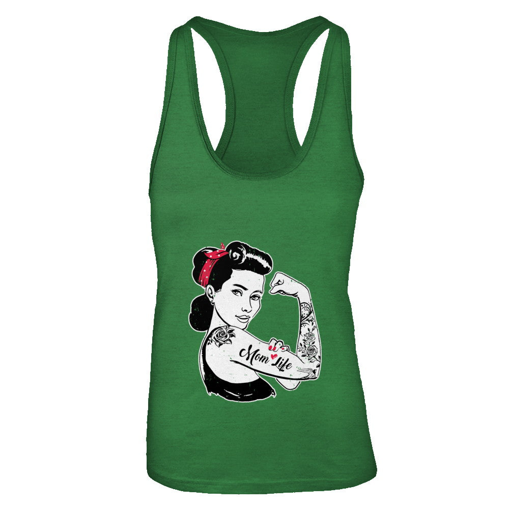 Mom Life Tattoos Tattooed Inked Woman T-Shirt & Tank Top | Teecentury.com