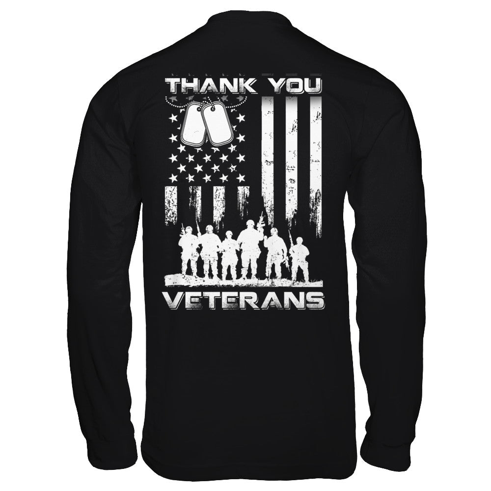 Veteran Thank You Veterans American Flag T-Shirt & Hoodie | Teecentury.com