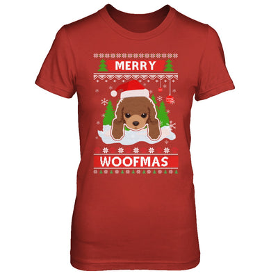 Poodle Merry Woofmas Ugly Christmas Sweater T-Shirt & Sweatshirt | Teecentury.com