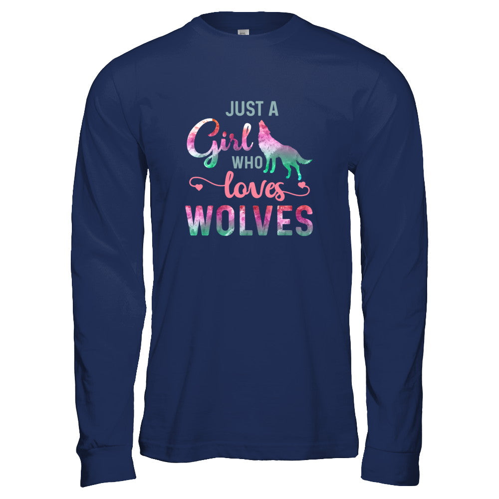 Just A Girl Who Loves Wolves Wolf Lover T-Shirt & Tank Top | Teecentury.com