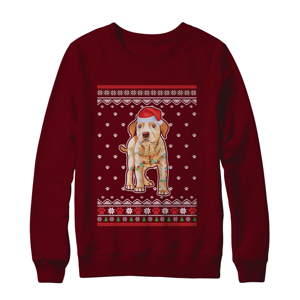 Labrador Christmas Ugly Sweater Lights Dog Xmas Gift T-Shirt & Sweatshirt | Teecentury.com