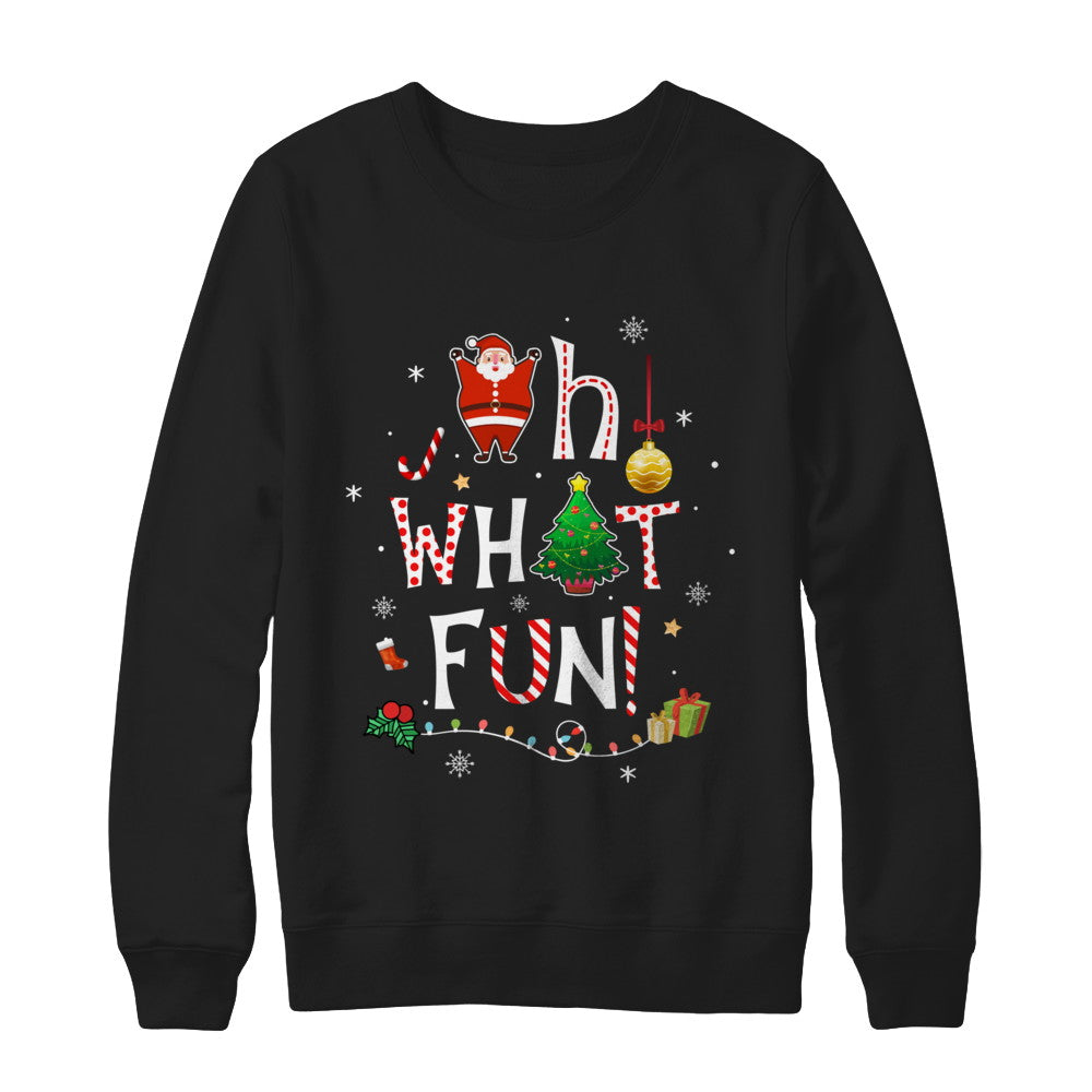 Oh What Fun Christmas Tree Funny Xmas T-Shirt & Sweatshirt | Teecentury.com