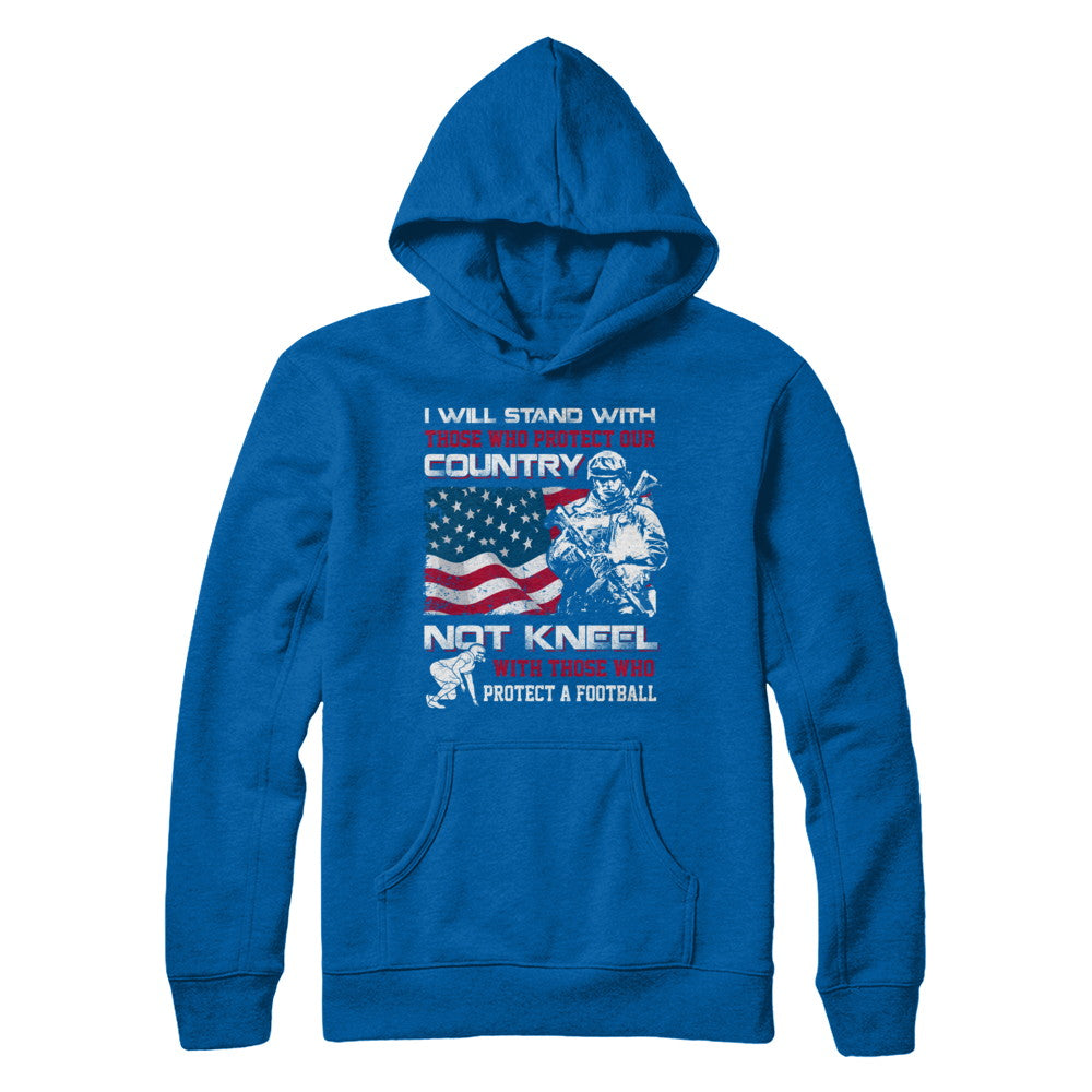 I Stand For The American Flag I Don't Kneel Football T-Shirt & Hoodie | Teecentury.com