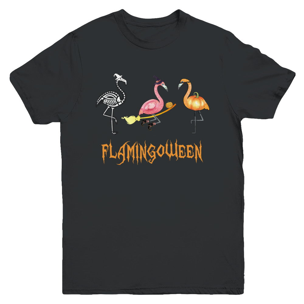 Funny Flamingo Halloween Flamingoween Youth Youth Shirt | Teecentury.com