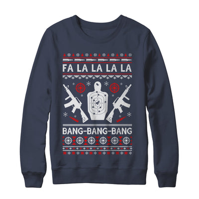 Bang Bang Bang AR-15 Gun Point Ugly Christmas Sweater T-Shirt & Sweatshirt | Teecentury.com