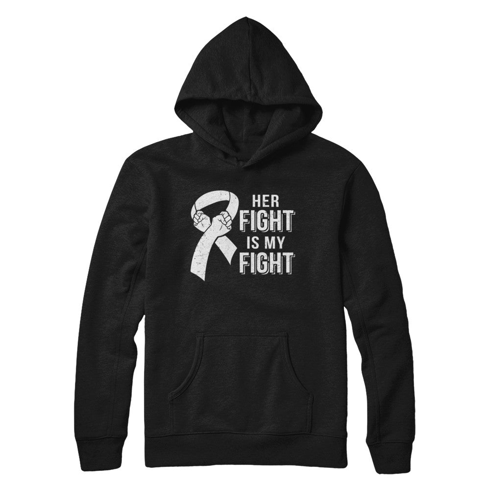 Her Fight Is My Fight Lung Cancer Clear Awareness T-Shirt & Hoodie | Teecentury.com