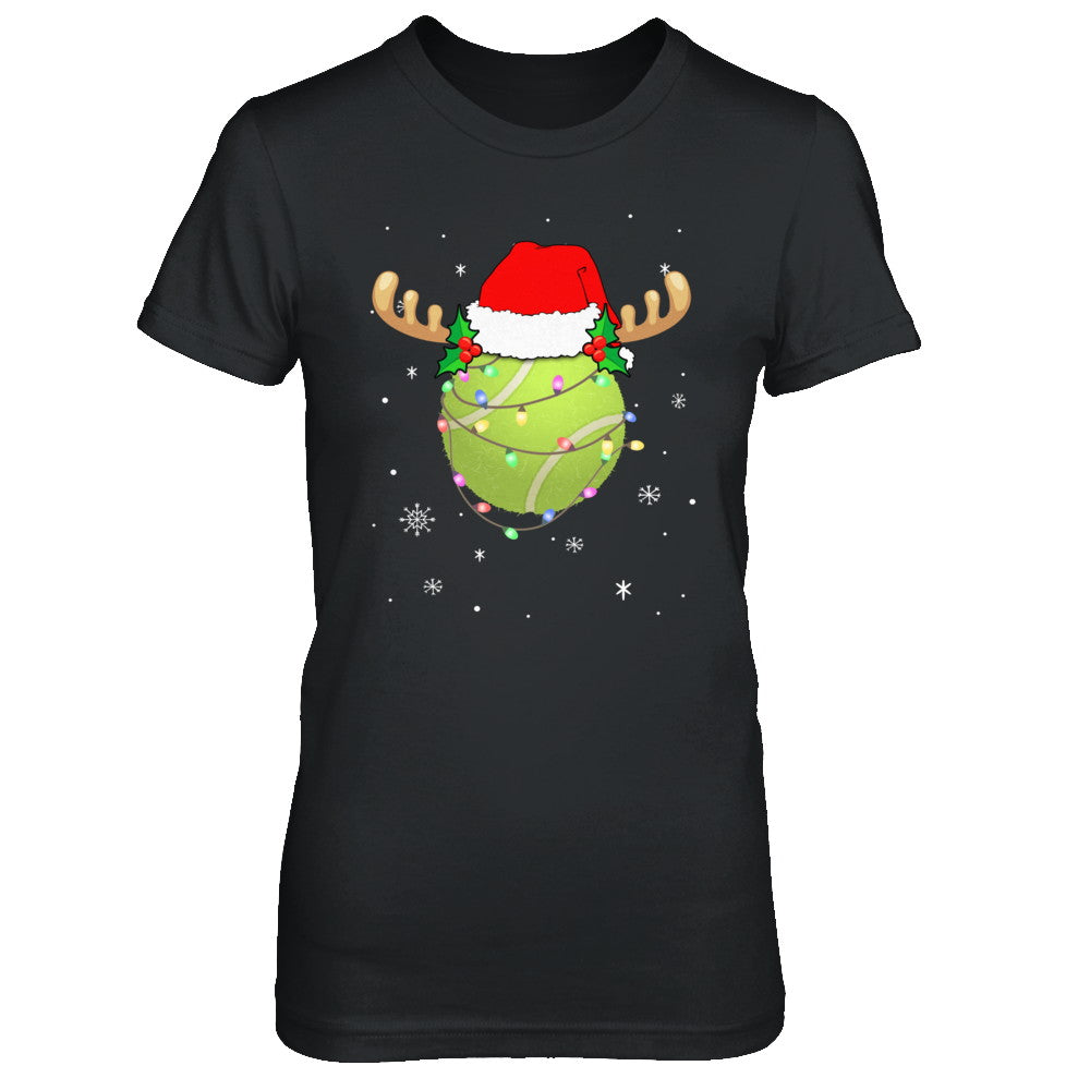 Santa Hat Tennis Reindeer Christmas Gifts T-Shirt & Sweatshirt | Teecentury.com