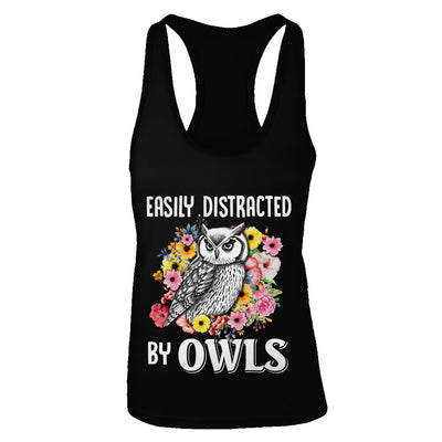 Easily Distracted By Owls T-Shirt & Tank Top | Teecentury.com