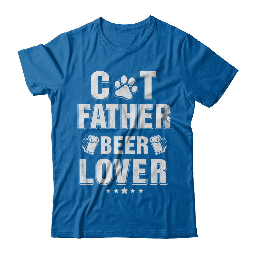 Cat Father Beer Lover Best Cat Dad Fathers Day T-Shirt & Hoodie | Teecentury.com