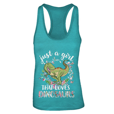 Saurus Just A Girl That Loves Dinosaurs T-Rex Gift T-Shirt & Tank Top | Teecentury.com