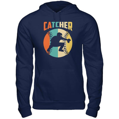 Classic Vintage Retro Style Catcher Baseball T-Shirt & Hoodie | Teecentury.com