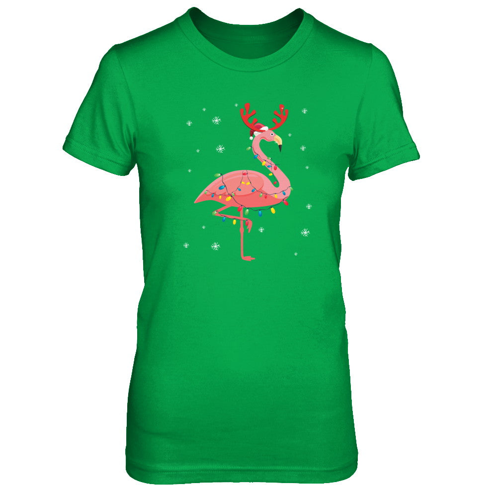 Santa Hat Flamingo Reindeer Christmas Gifts T-Shirt & Hoodie | Teecentury.com