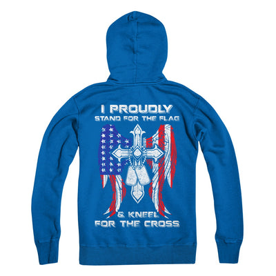 Veteran I Proudly Stand For The Flag Kneel For The Cross T-Shirt & Hoodie | Teecentury.com